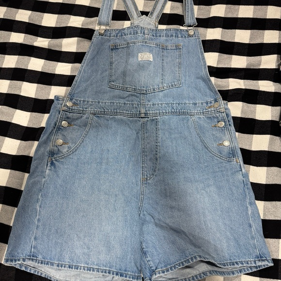 Levi's Light Blue Denim Overalls - Picture 1 of 10